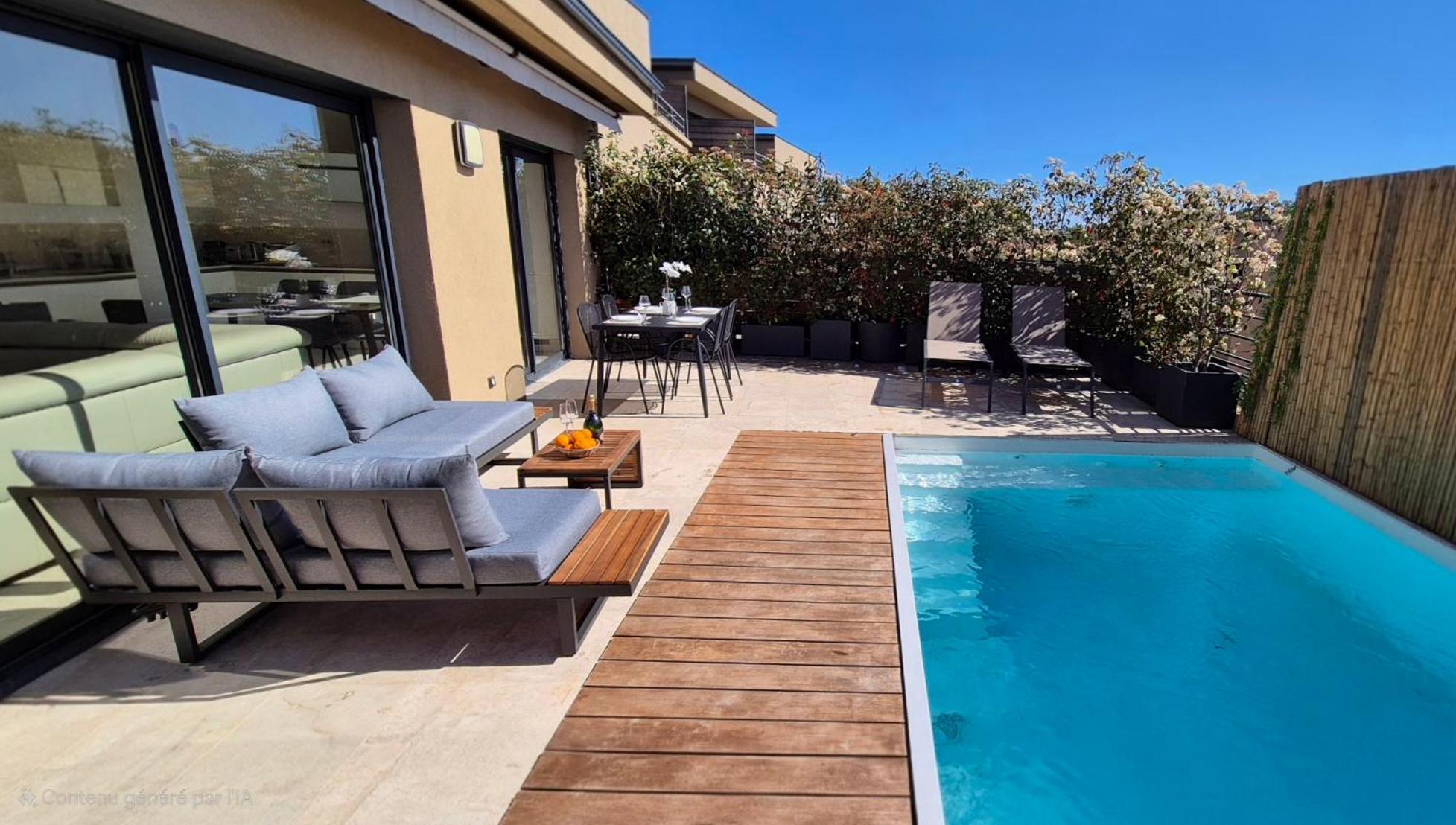 4 Piscine Privée à 400m De La Dans Résidence Neuve Conca